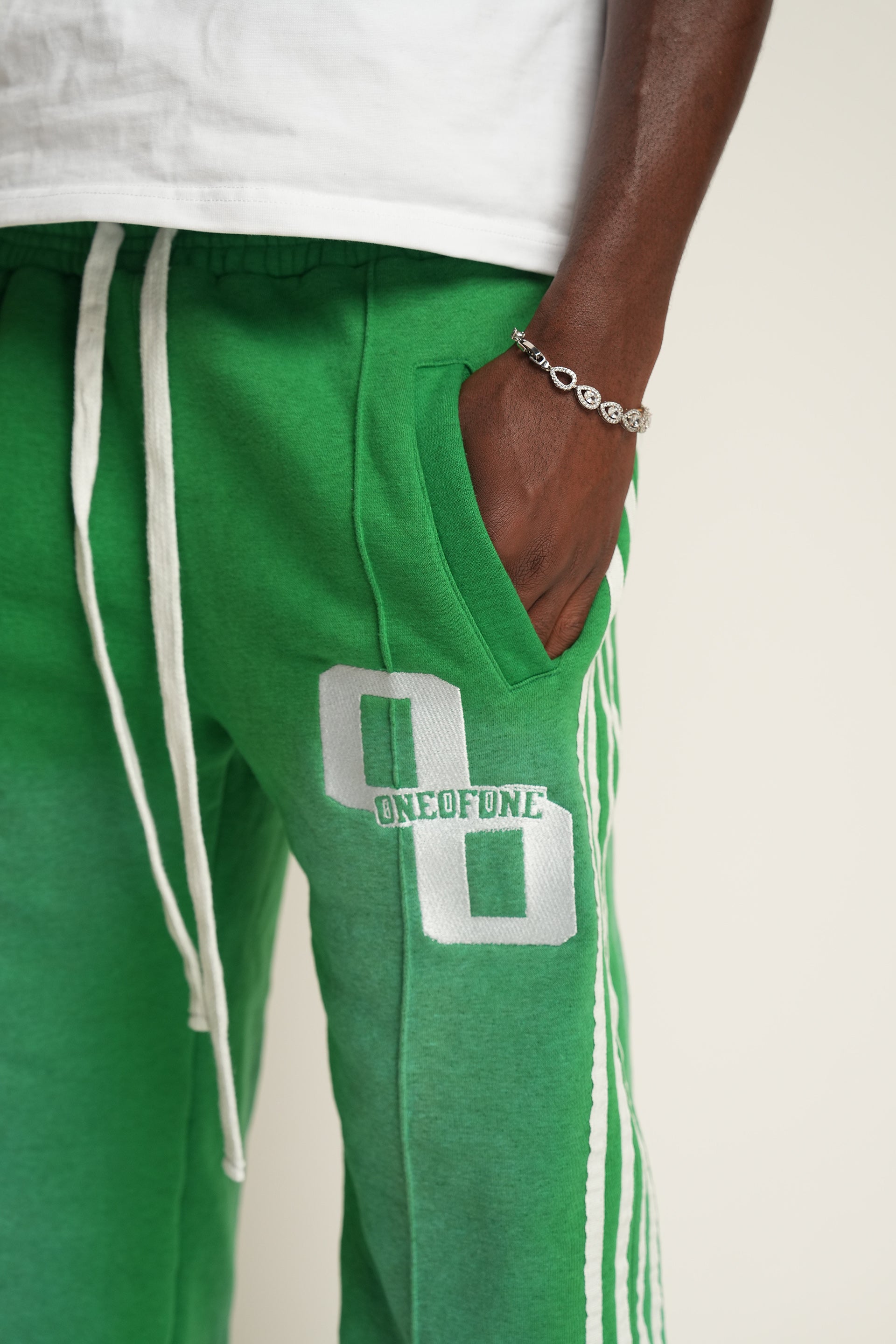 "Green" One of One Statement Track Pants
