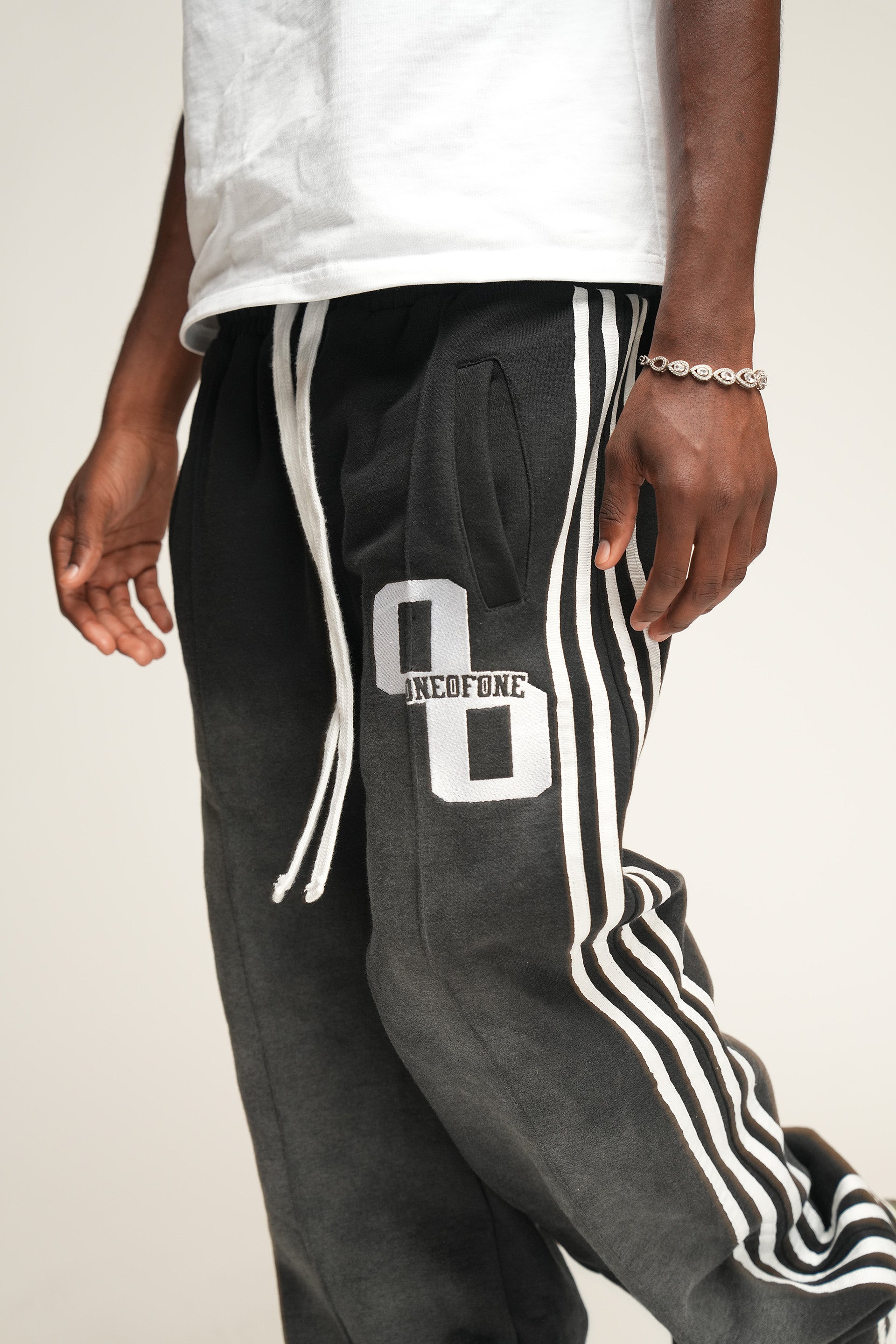 "Black" One of One Statement Track Pants